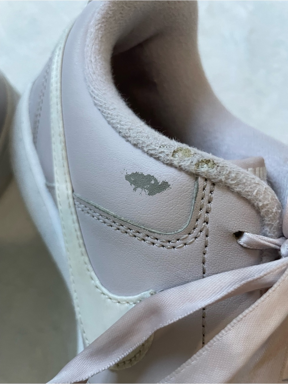 Nike Court Vision Low Next Nature in Platinum Violet with Ribbon Laces - Picture 7 of 11
